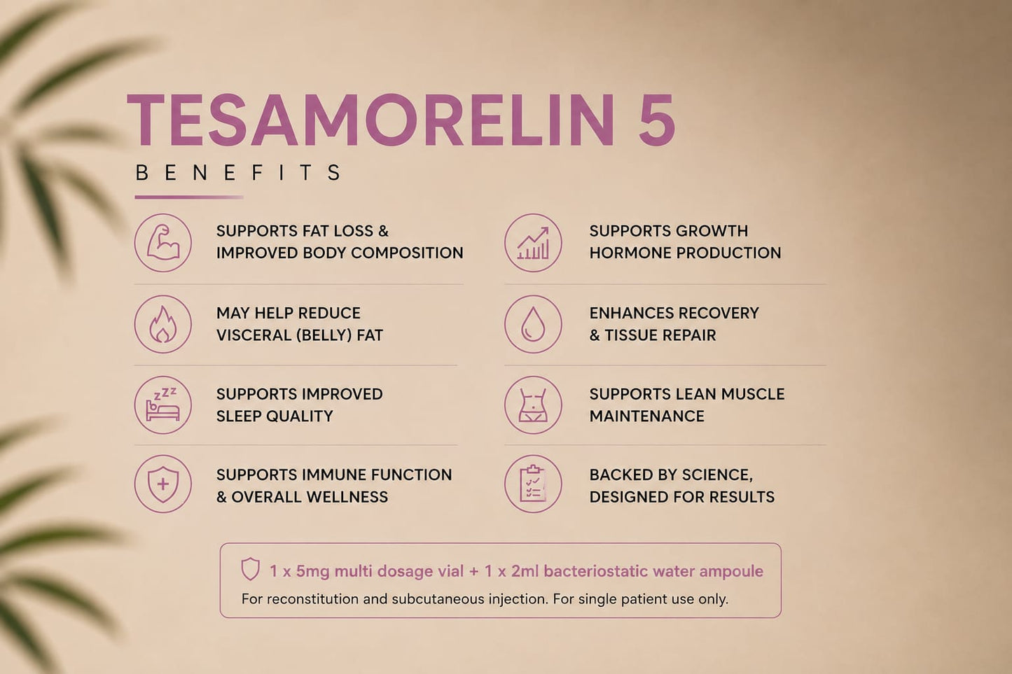 BP Tesamorelin 5 Self Mix